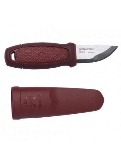 Нож Morakniv Eldris, нержавеющая сталь, цвет красный, с ножнами, 13517